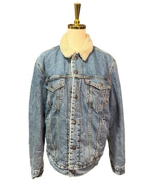 Levi's TYPE III SHERPA TRUCKER JACKET In the Morning Sherp - Medium Wash Size M